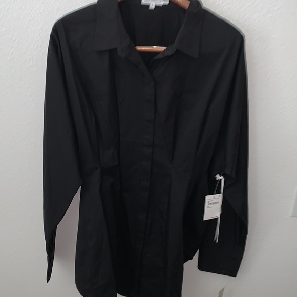 NWT GOOD AMERICAN DART POPLIN SHIRT - Picture 6 of 9